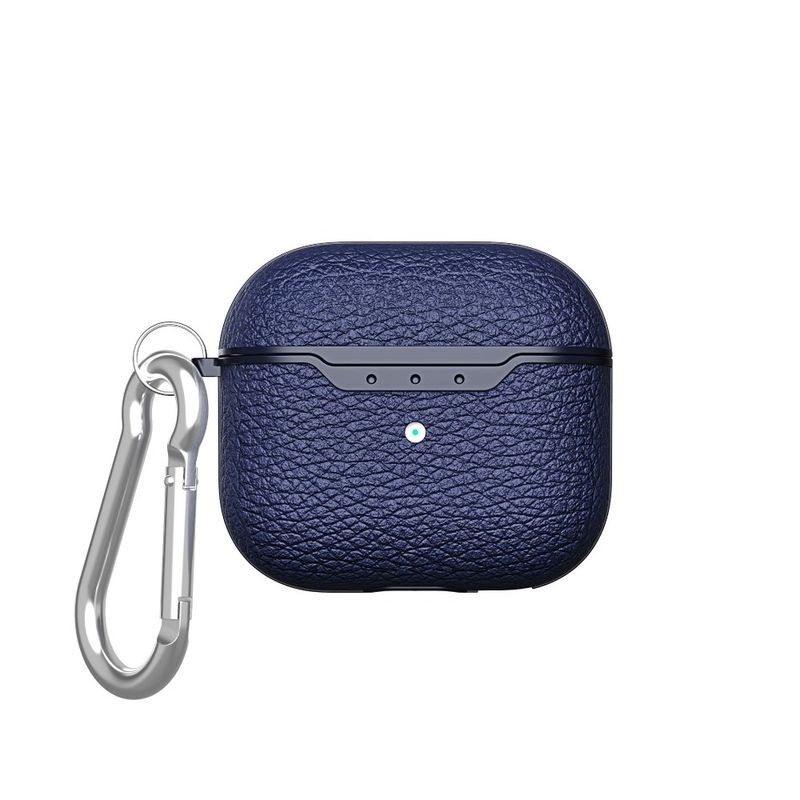 Custodia protettiva per auricolari in TPU con motivo lichee alla moda, con fibbia, per Airpods 4, portatile, antiurto e anticaduta._voghion.com