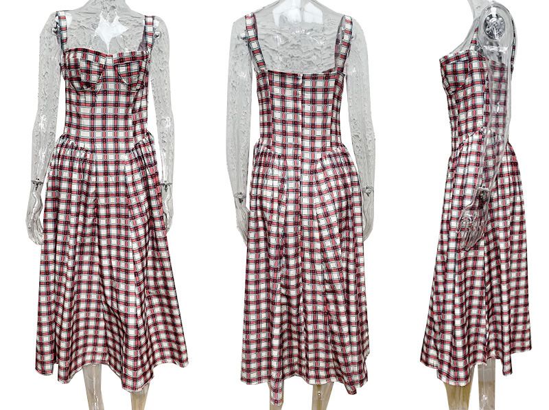 Gonna lunga estiva in stile palazzo francese, con abito a fascia e cintura, per donna_voghion.com