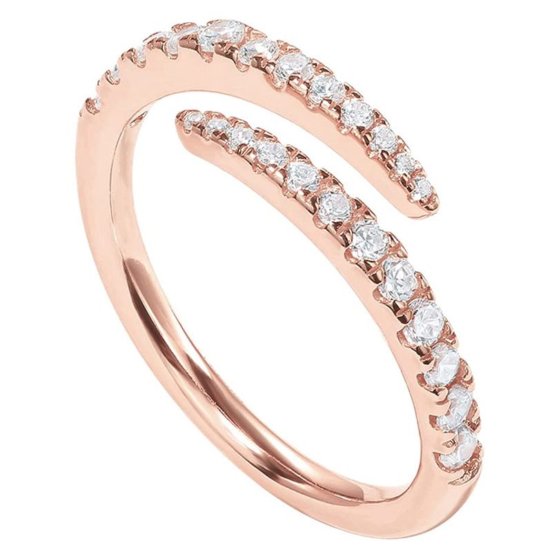 Cao Shis minimalistischer Zirkonia-Ring für Damen mit verstellbarer Öffnung, modischer Ring für den Alltag, beliebter Stil_voghion.com