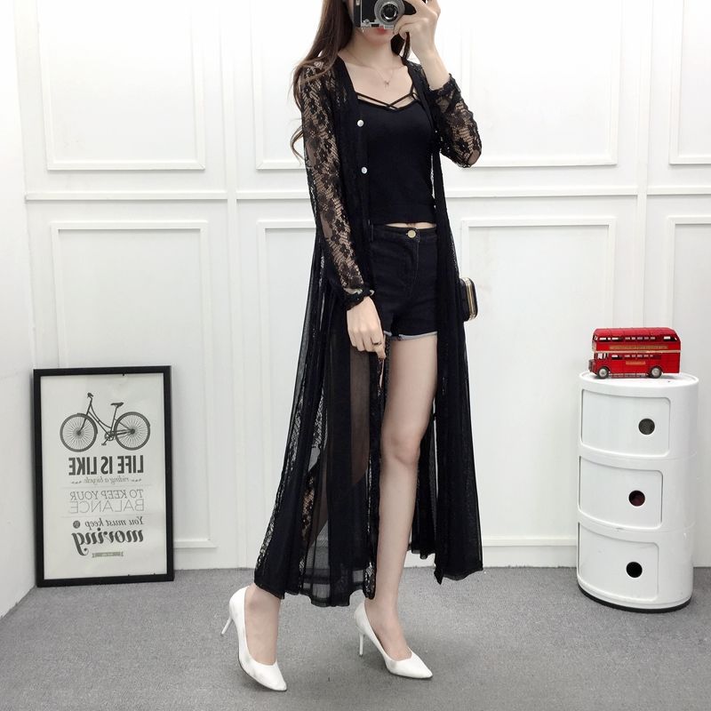 Camicia a maniche lunghe in pizzo in stile coreano_voghion.com