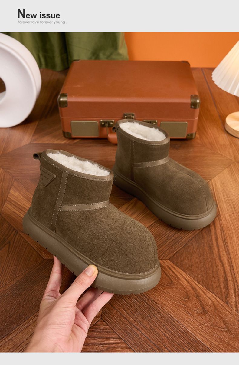 Schnee für Frauen im Winter 2024, neues Modell warme Zwischensohle dicke Baumwollstiefel mit zusätzlichem Fleece, rutschfest und vielseitig_voghion.com