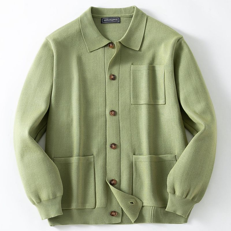 Veste pull à manches longues en tricot haute densité pour hommes, printemps et automne SY0016_voghion.com
