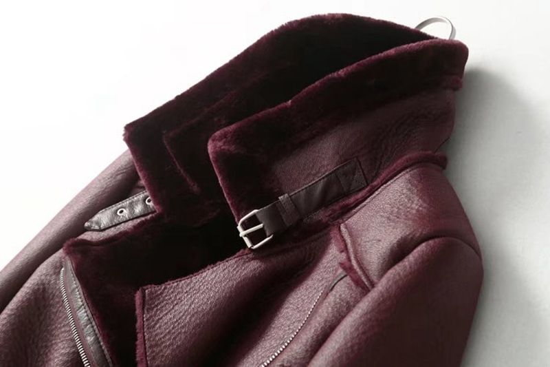 Damkläder stil vinter dammode motorcykelversion slagpäls i ett stycke förtjockad varm kappa läderjacka för kvinnor_voghion.com