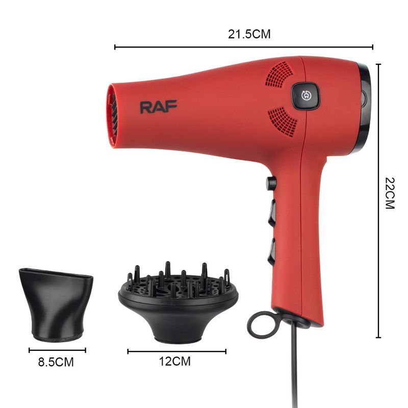 RAF European Standard 2400W Secador de cabelo de alta potência para salão de hotel, soprador de ar frio e quente R.402_voghion.com