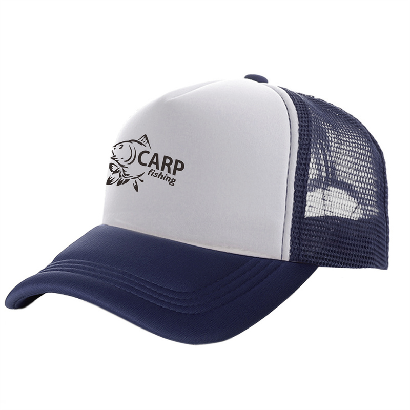 Carp Fish Trucker Kepsar Herr Roligt Fiske Utskrift Hatt Baseball Keps Cool Sommar Unisex Mesh Net Caps MZ-169_voghion.com