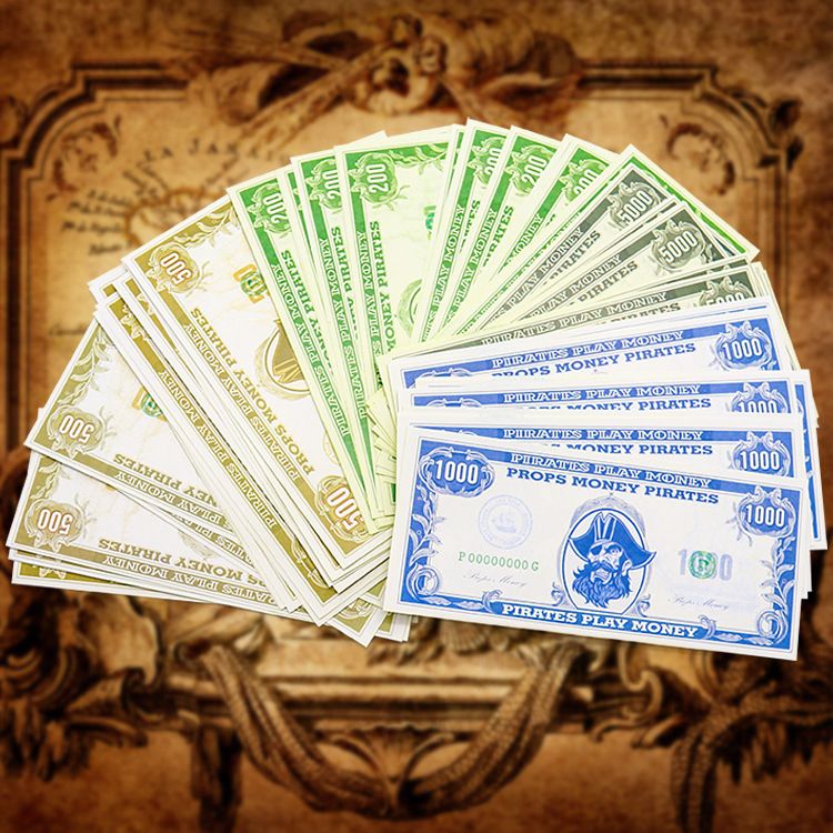 Monete di Halloween, monete commemorative d'oro pirata non circolanti, 100 monete da gioco, giocattoli di carta moneta 5_voghion.com