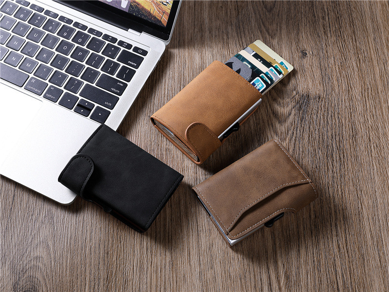 Brand High Quality Aluminum Alloy Card Case Wallet, Credit Card Bag Side Push_voghion.com