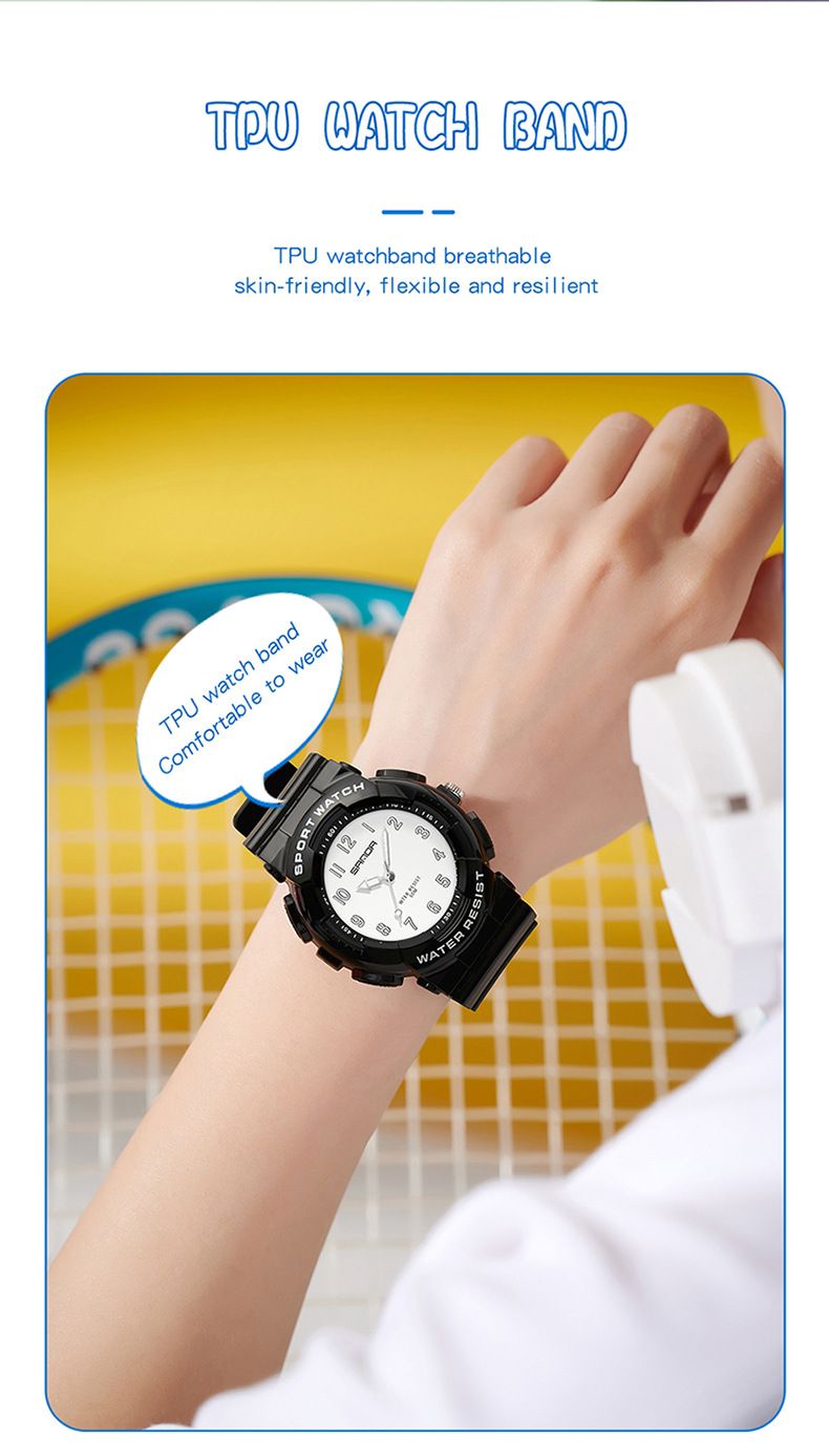 Orologio sportivo unisex alla moda con display digitale, impermeabile fino a 50 m, cinturino in TPU leggero, casual ed elegante per adolescenti e adulti._voghion.com