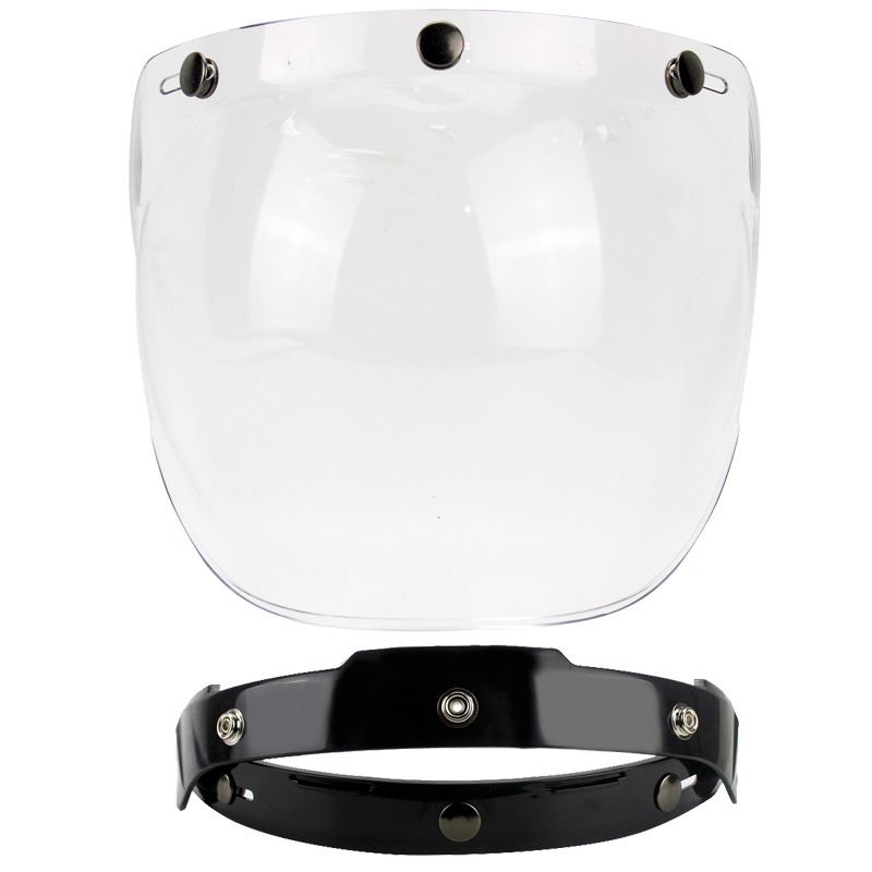 Casco mezzo per veicoli elettrici, specchio a bolla, lente antivento di sicurezza a tre pulsanti con set di staffe_voghion.com