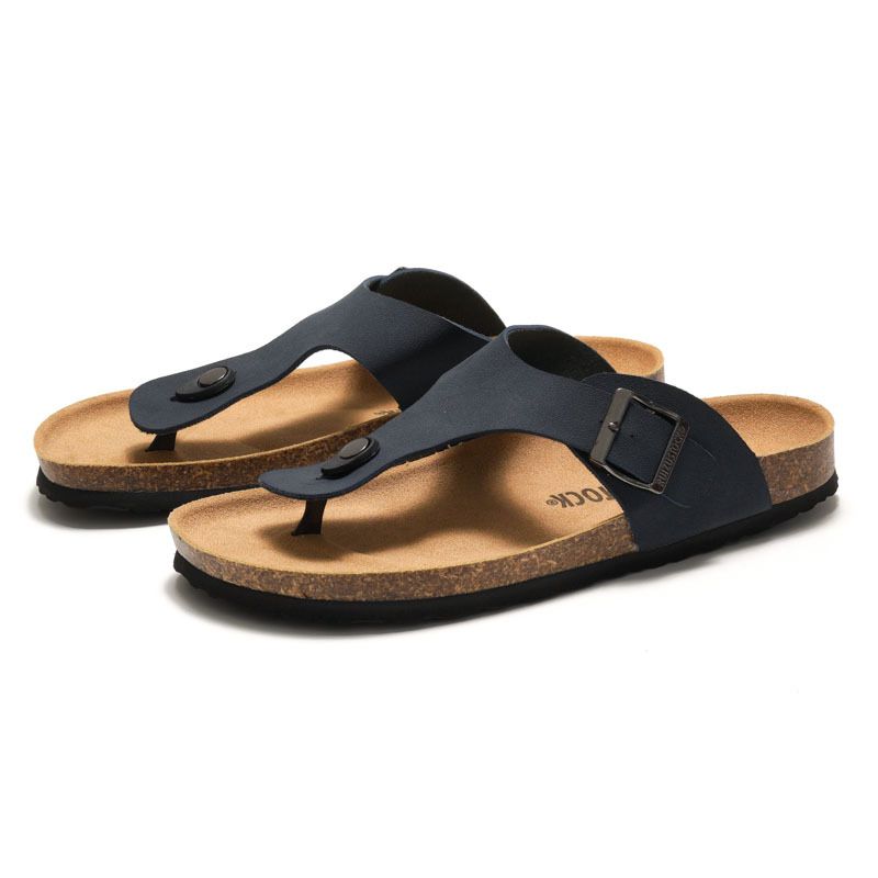 SHLIANG New Spring Summer Men's Soft Wood Slippers Fashion Flip Flops Beach Shoes Water Squeeze Cool Sandals Y0555_voghion.com