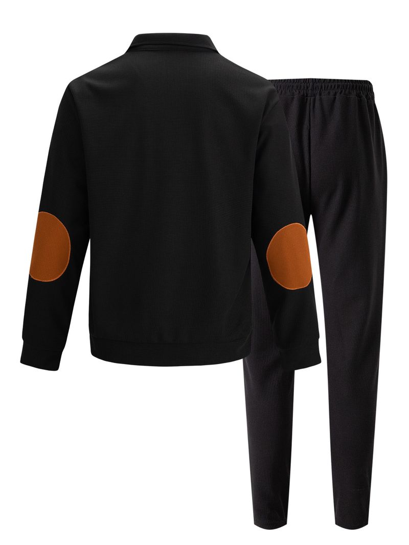 Felpa casual a maniche lunghe con collo alto e mezza cerniera, da uomo, da abito_voghion.com