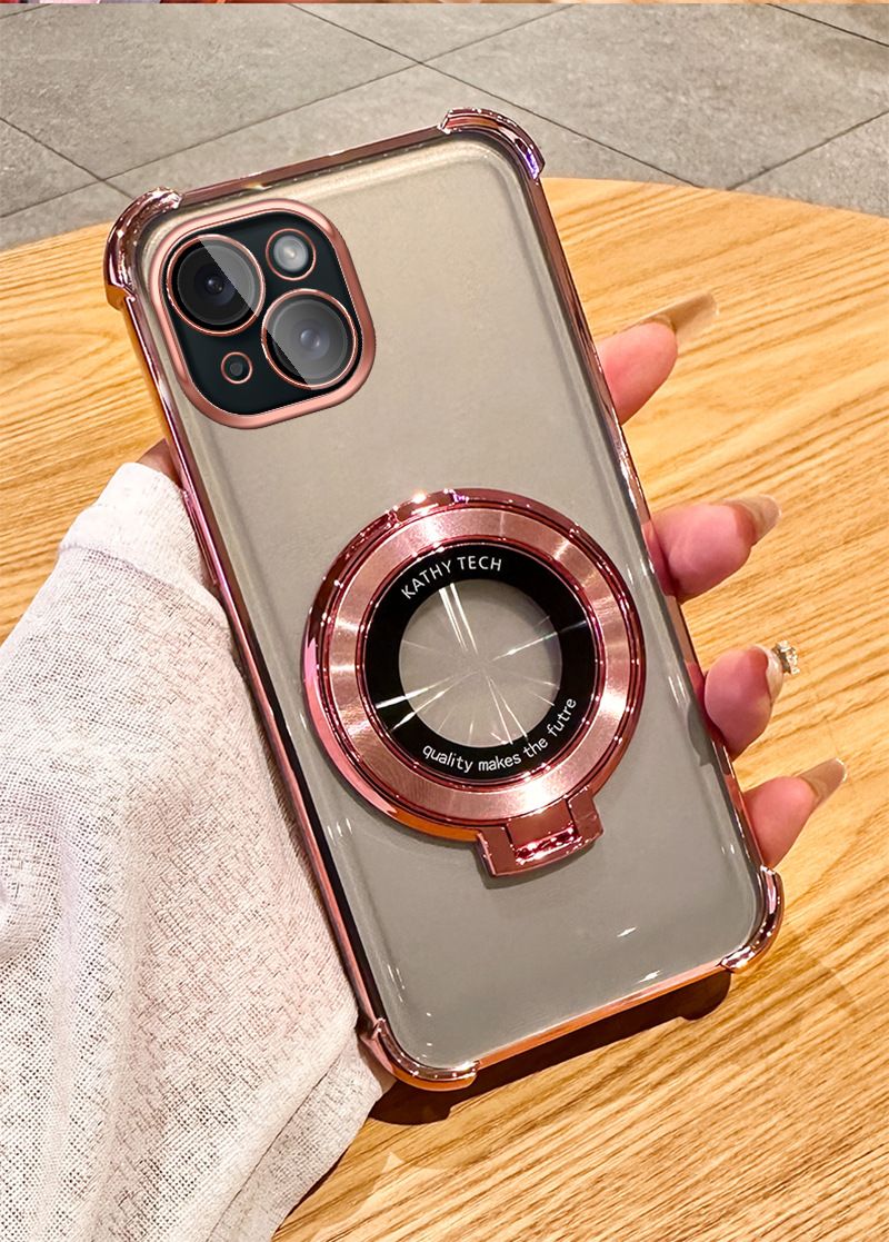 Custodia protettiva per telefono con supporto magnetico antiurto trasparente per iPhone 16 15 14 13 12 11 Pro Max XS X XR 7 8 Plus_voghion.com