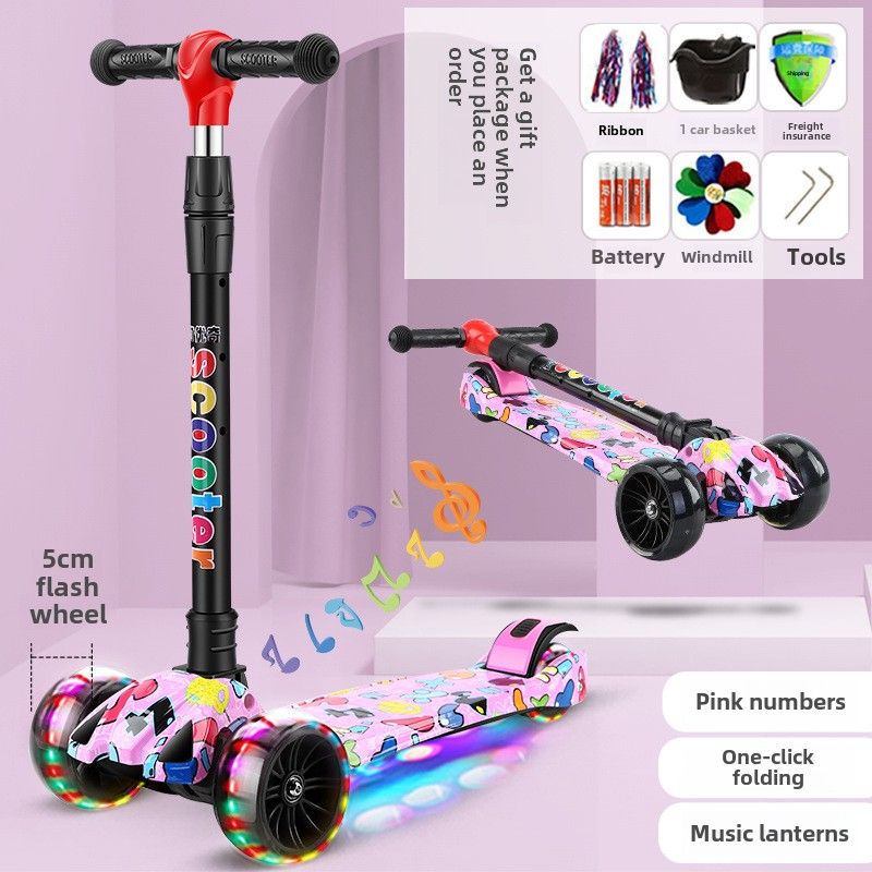 Baby Scooter Kanner Scooter 2-12 Joer Kanner Yoyo Scooter Flash Wheel Scooter Ufänger_voghion.com