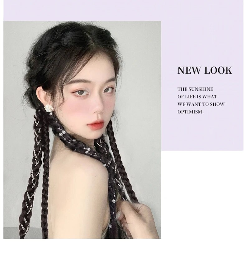 TALANG Trecce sintetiche da boxe Coda di cavallo per donna Elastico Twist Treccia Corda Elastico Accessori per capelli Resistente al calore_voghion.com