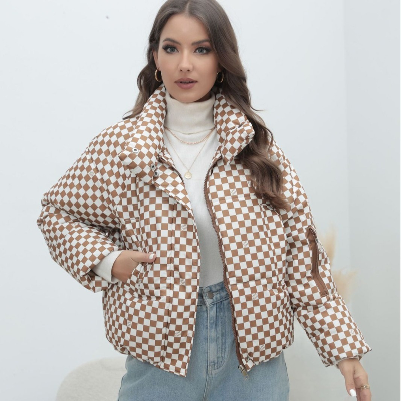 Mantel, Plaid, Übergroße Brot warme Daunenjacke, Damen Baumwolljacke_voghion.com