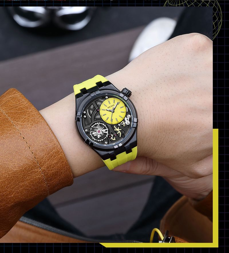 Orologio da uomo impermeabile, scavato, moda, casual, al quarzo, meccanico, a carica_voghion.com