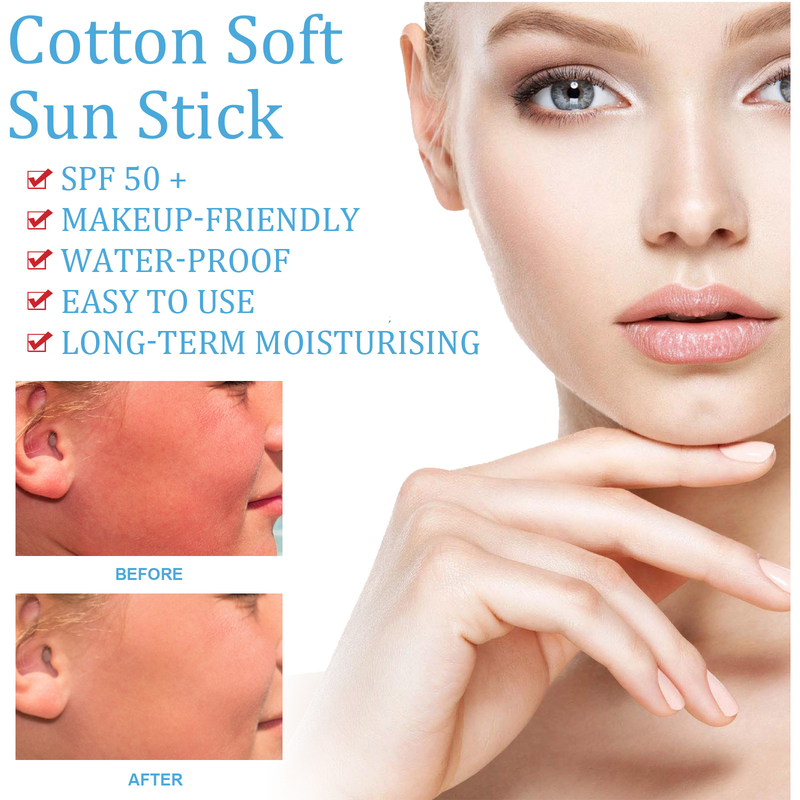 EELHOE Cotton Soft Natural Concealer Refreshing, UV Resistant, Moisturizing, Whitening Skin Protection Stick_voghion.com