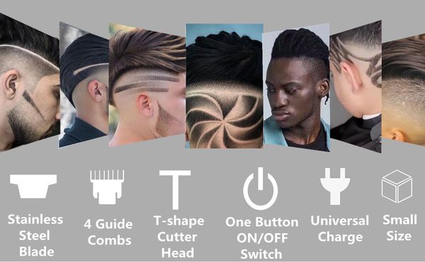 Tondeuse à cheveux électrique rechargeable, style vintage T9, pour homme, États-Unis_voghion.com