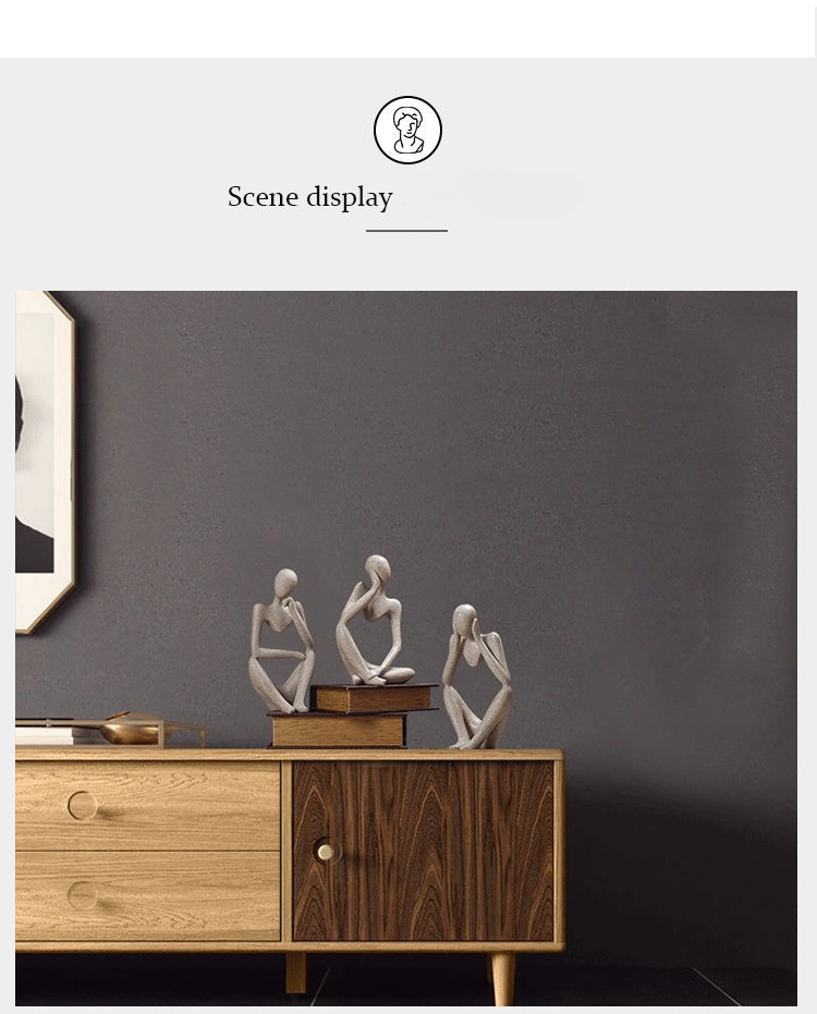 Modernes minimalistisches Links-Rechts-Denken, abstrakte Figur, Handwerk, Ornament, nordisches Büro, Bücherregal, Dekoration, Arrangement_voghion.com