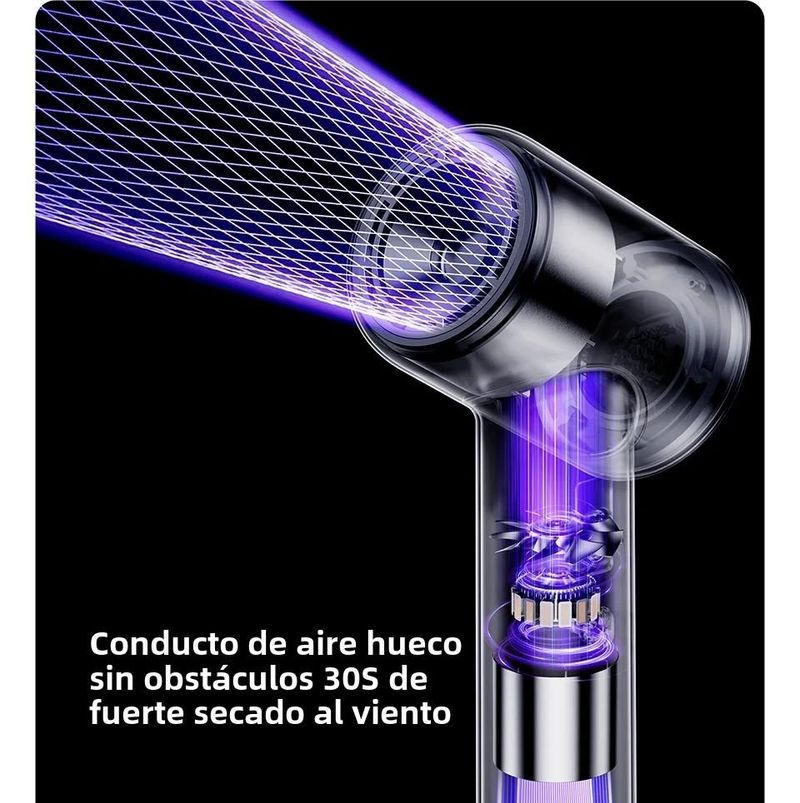 SUBORT R2 Asciugacapelli professionale ad alta velocità 26 m/s 1500 W 110000 giri/min Cura dei capelli Asciugatura rapida Ioni negativi con display LED_voghion.com