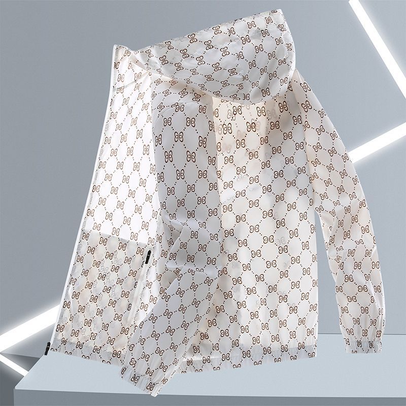 Suitable For All Seasons Ice Silk Sun Protection Jacket For Men, Summer Lightweight Loose Trendy Breathable Couple's Casual Hooded Coat_voghion.com