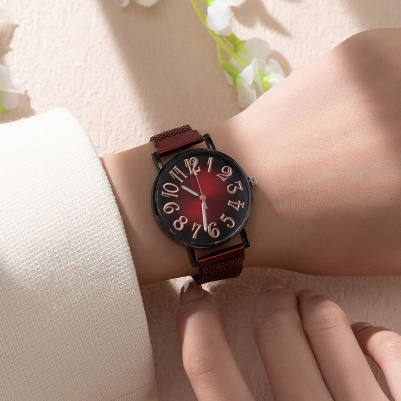 Orologio al quarzo semplice con cinturino in maglia, digitale, da scolaretta, con ventosa, per il tempo libero, per andare al lavoro, ogni giorno, per la festa della mamma, compleanno, anniversario, regalo di San Valentino_voghion.com