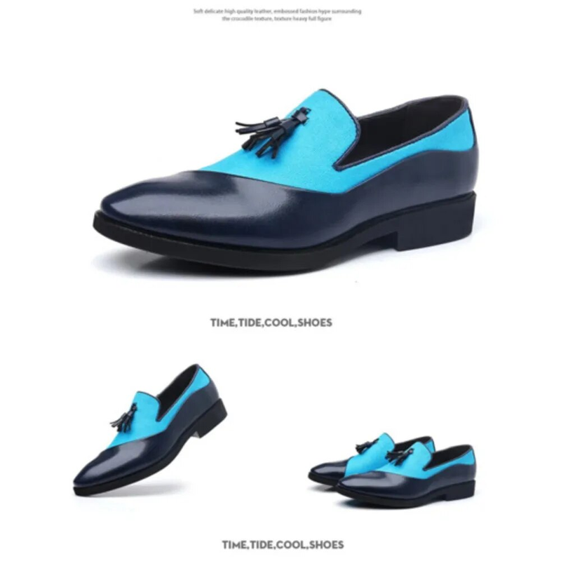 Herren 2024 Neue Casual Männer Business Kleid Leder Schuhe Trend Vielseitige Loafers Spitz Zehe Slip-On_voghion.com