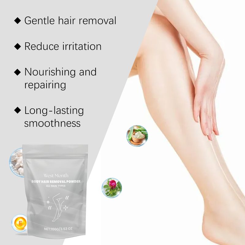 Poudre dépilatoire pour le corps, poudre dépilatoire rafraîchissante pour tout le corps, nettoyage doux des poils des aisselles, peau lisse_voghion.com