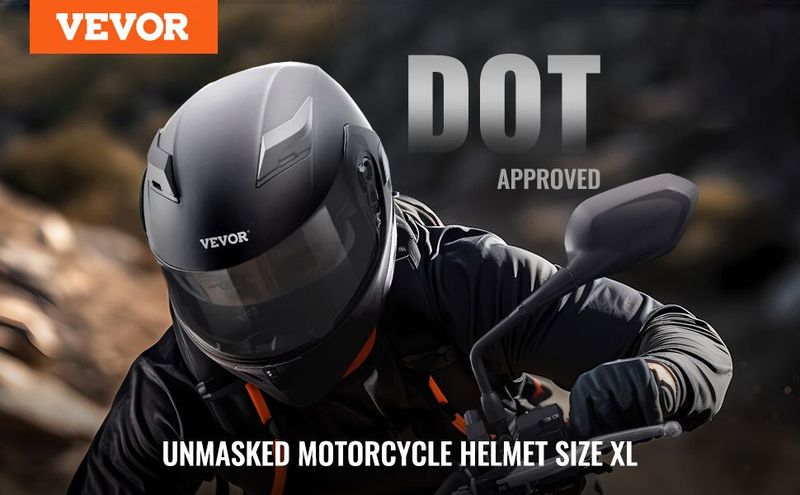 VEVOR Unmasked Motorcycle Helmet Motocross Helmet With Bluetooth Slot_voghion.com