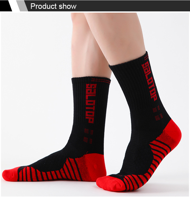 Socks For Men, Professional Medium High Top Basketball Practical Sports Long Tube Socks, Sweat-absorbing And Odor-proof_voghion.com