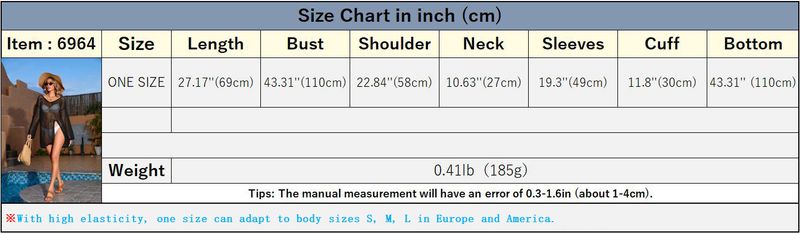 V-neck Beach Blouse, Hollow Perspective, Side Split At The Hem, Long-sleeved Beach Top, New In 2025._voghion.com