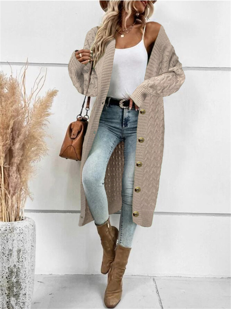 Damen-Strickjacke mit lockerem Pullover und Mantel_voghion.com
