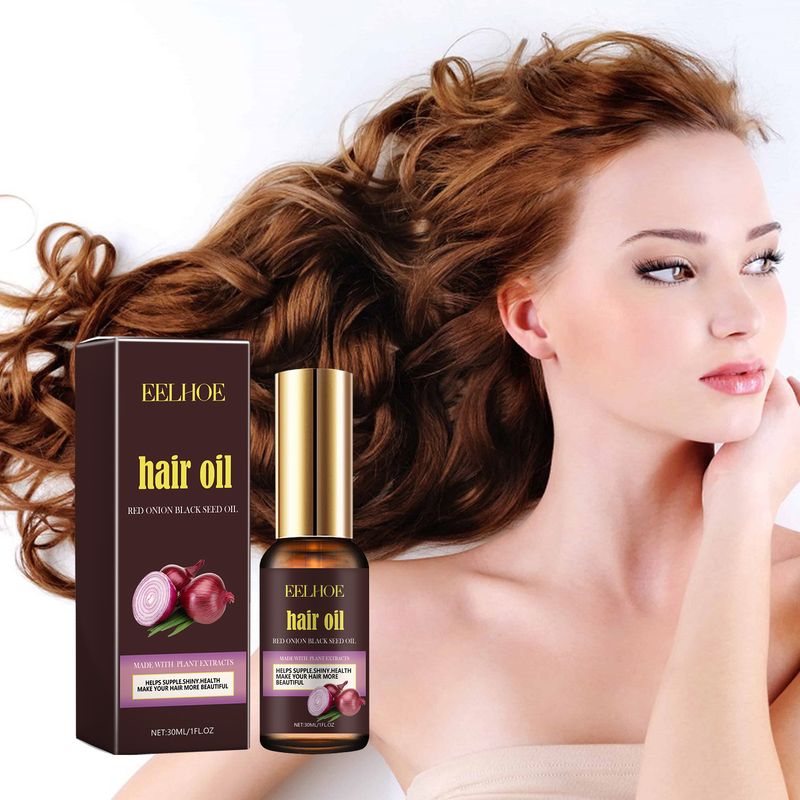 EELHOE Olio essenziale di semi neri e cipolla rossa, cura nutriente per capelli, riparazione morbida e idratante per capelli secchi e screpolati_voghion.com