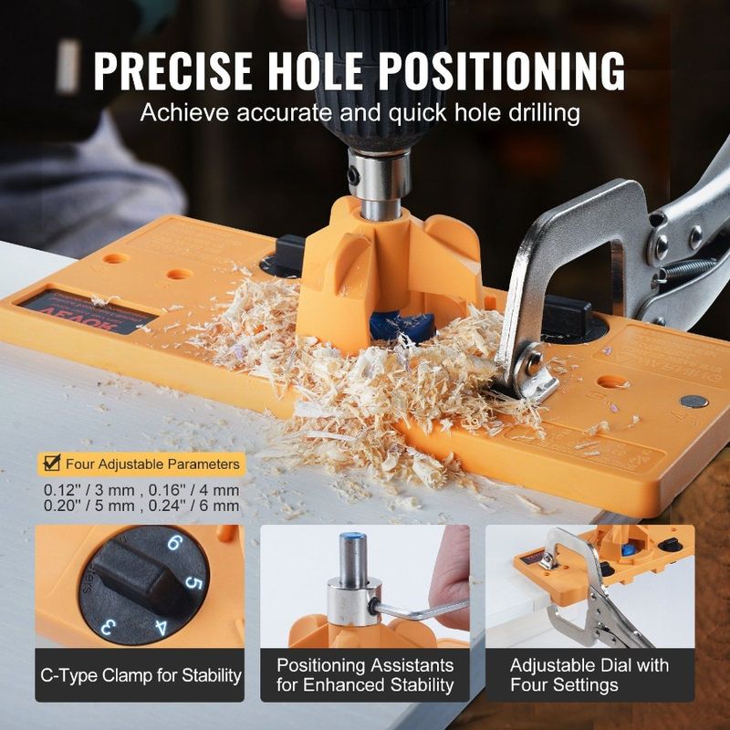 Jig Jig And Drill And Accessories Steel Material Hinge PA66 Clamp Hinge Accurate Nylon Concealed With Cabinet CType Hinge Jig_voghion.com