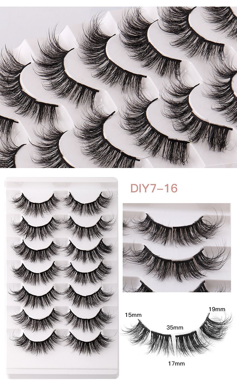 Lash extension set High mink hair false eyelashes thick curl section eyelashes simulate natural eyelashes_voghion.com