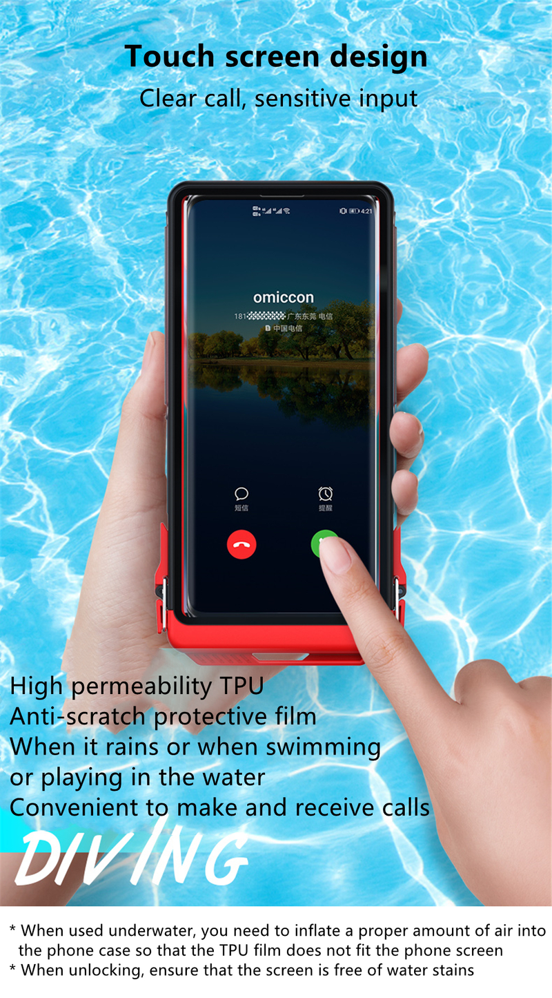 Vízálló univerzális M tok mobiltelefon-tok érintőképernyővel iPhone Huawei OPPO VIVO Maximum x obilu aimum_voghion.com