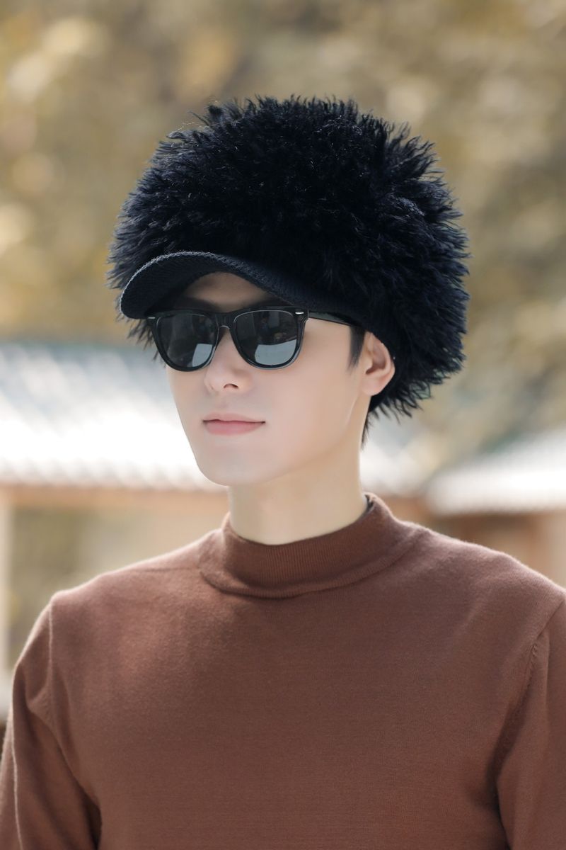Gorra de béisbol de punto de felpa dulce y fresca para otoño e invierno con la misma cara de moda para hombres y mujeres_voghion.com