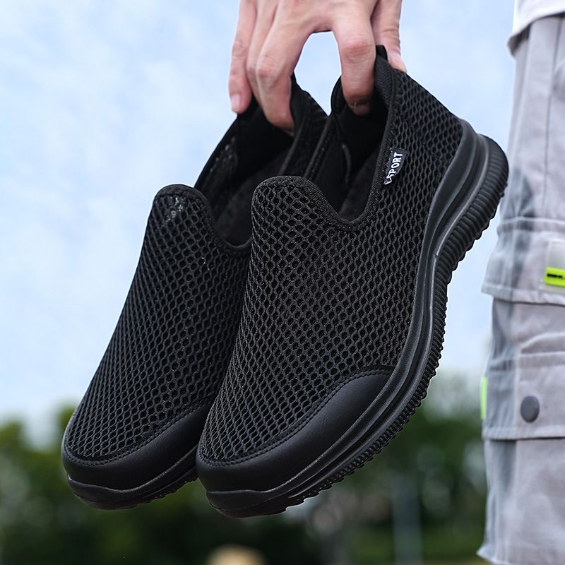 Summer Breathable Casual Sports Thin Lightweight Single Shoe, One Foot Stepping Shoes, Men's Mesh Shoes_voghion.com