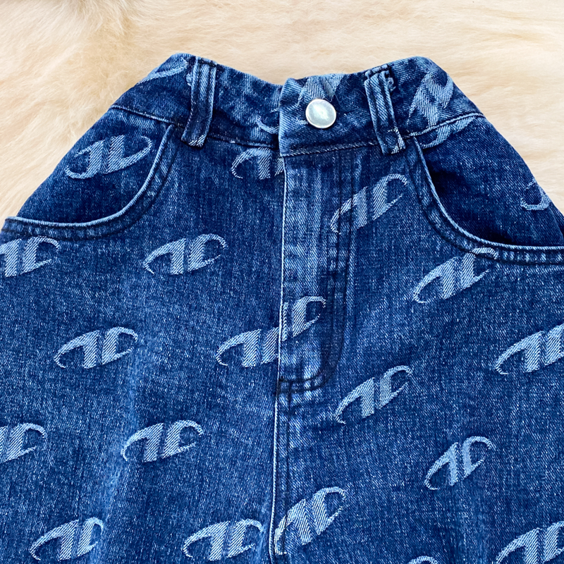 Roupas femininas Moda feminina Colete jeans sem alças Conjunto de duas peças de calças casuais de cintura alta e emagrecimento de perna reta_voghion.com
