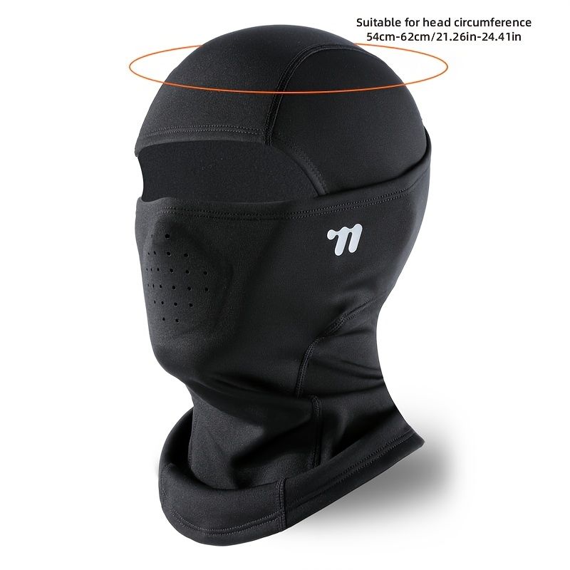 Máscara de esquí WEST BIKING, cortavientos y cálida, ideal para ciclismo al aire libre en invierno | Lavable a máquina, negra_voghion.com