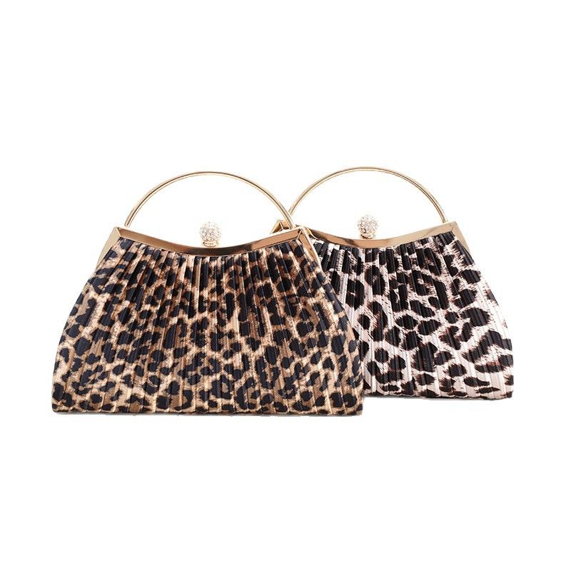 Cross-Mirror Socialite Party Chain Handbag Fashion Simple Light Pleated New Evening Clutch Bag_voghion.com