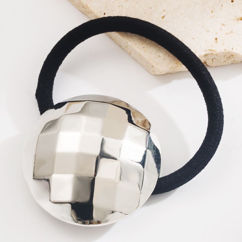 Minimalist Design Metal Tie Geometric Round Flower Cold Ponytail Rope Multifunctional Minimalist Hair Accessories_voghion.com