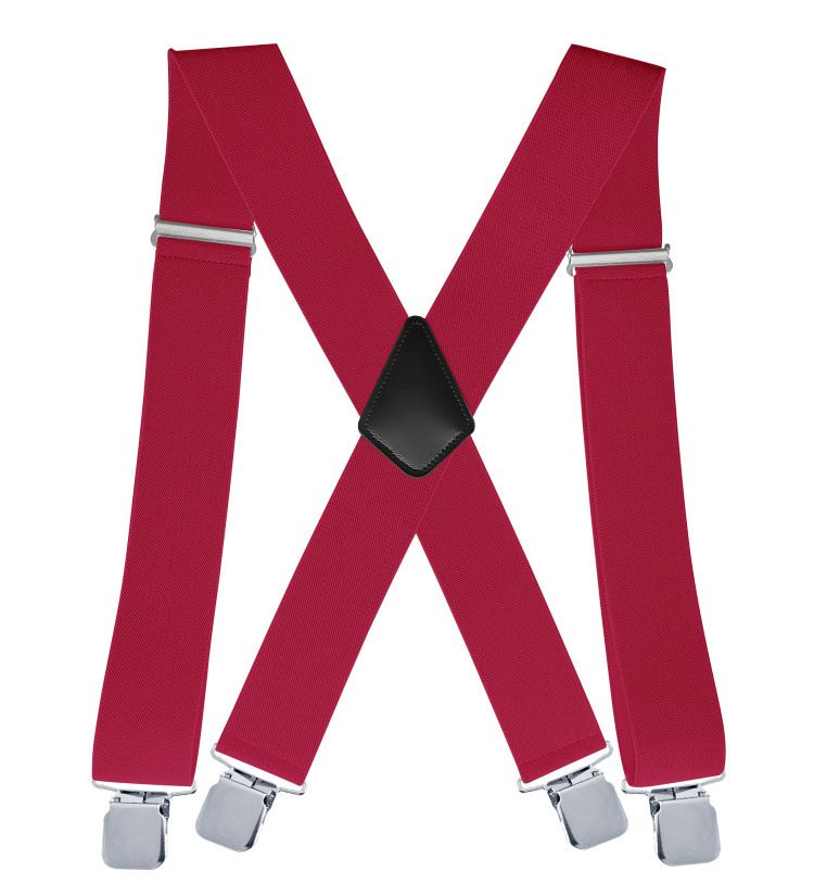 VOOTHOST Heavy Duty Big Size Suspenders For Men Work Outdoor Wide X Back 4 Strong Clips Adjustable Elastic Trouser Braces Straps F0217_voghion.com