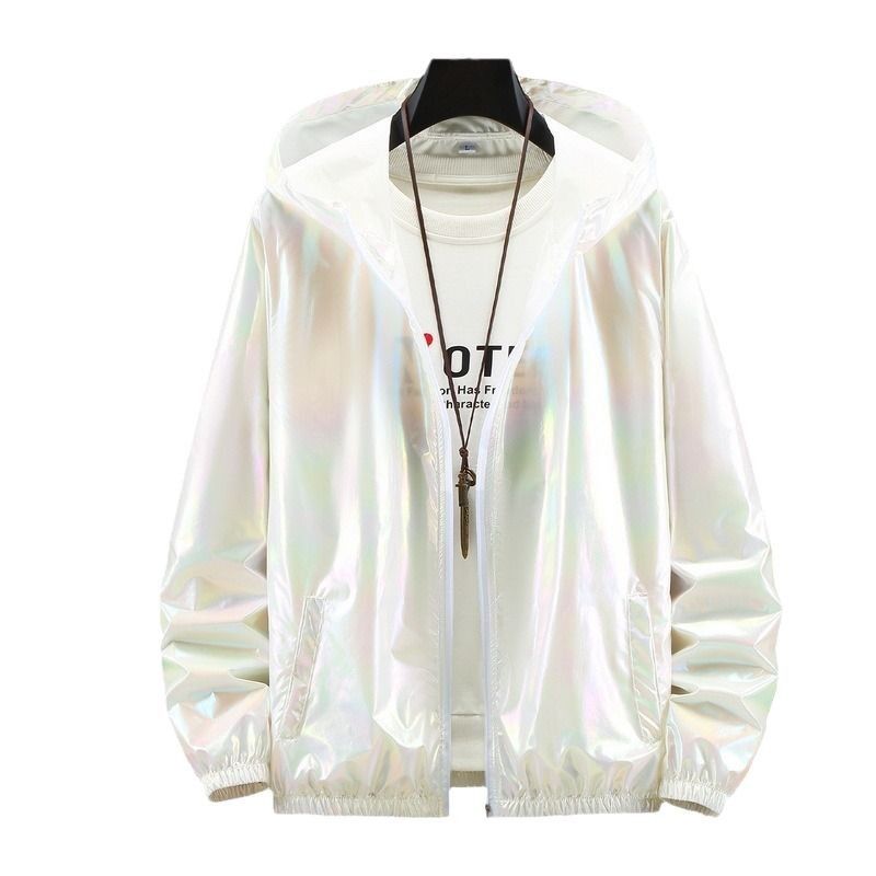 Unbeatable Quality Summer Reflective Sunscreen Clothing For Men With Ice Silk Ultra Thin Couple Colorful Thin Jacket Trendy Gradient Coat_voghion.com