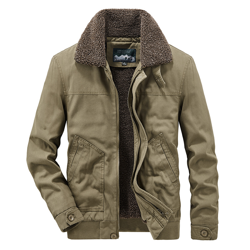 Giacca in pile spesso autunno inverno nuova per ragazzi, cappotto in caldo cotone lavato, da uomo, alla moda 818A_voghion.com
