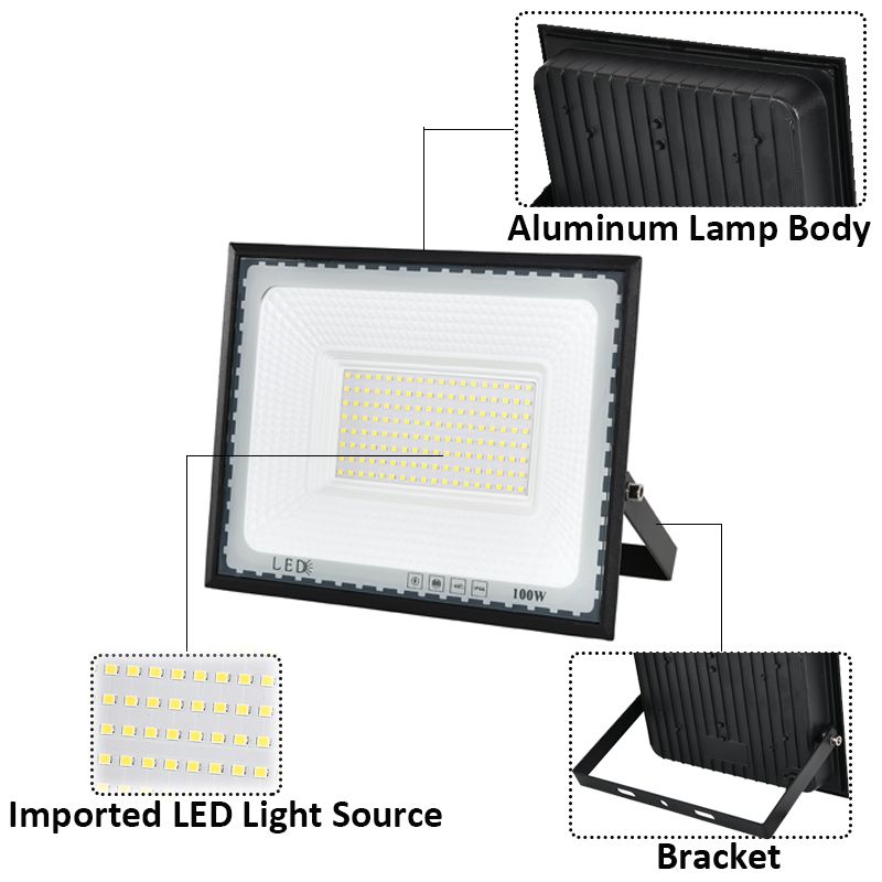 IP66 LED Floodlight 30W 50W 100W 150W 200W Waterproof Outdoor Projector Exterior Spotlight For Garden Street Garage Lighting_voghion.com