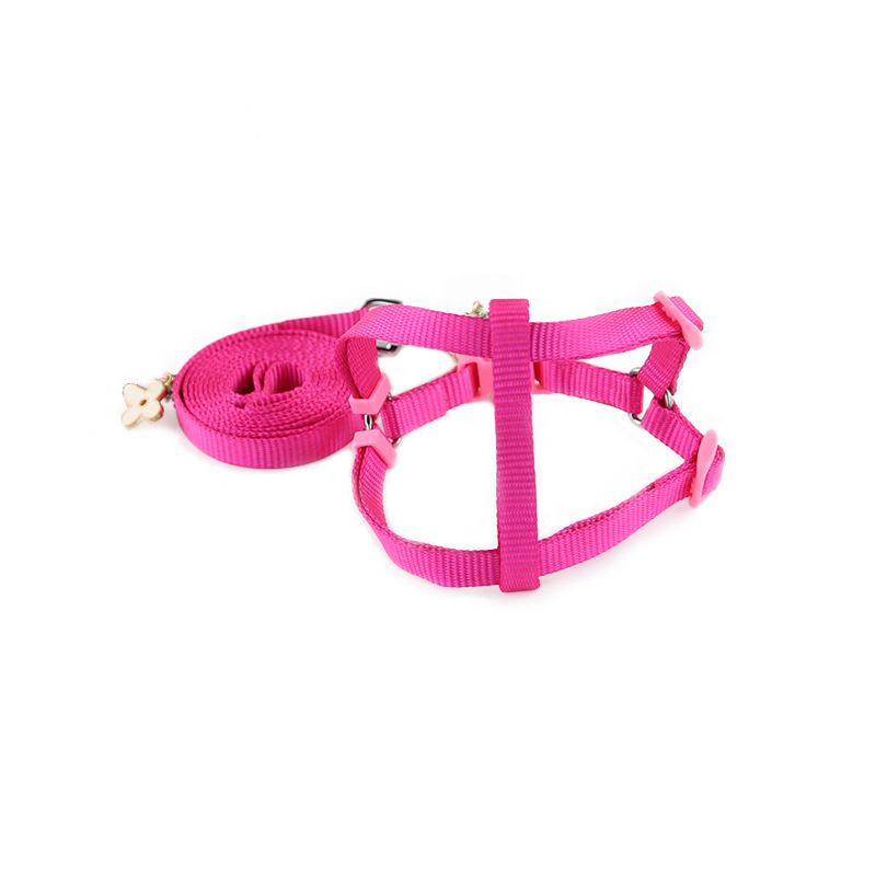 Tweede generatie verbeterde versie effen harnas met pruimenbloesem ornament huisdier borstband nylon hondenriem_voghion.com