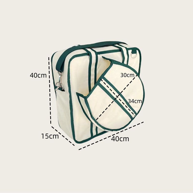 Tennisveske i lerret, utendørssportsveske, veske, bærbar multifunksjonell badmintonracketveske_voghion.com