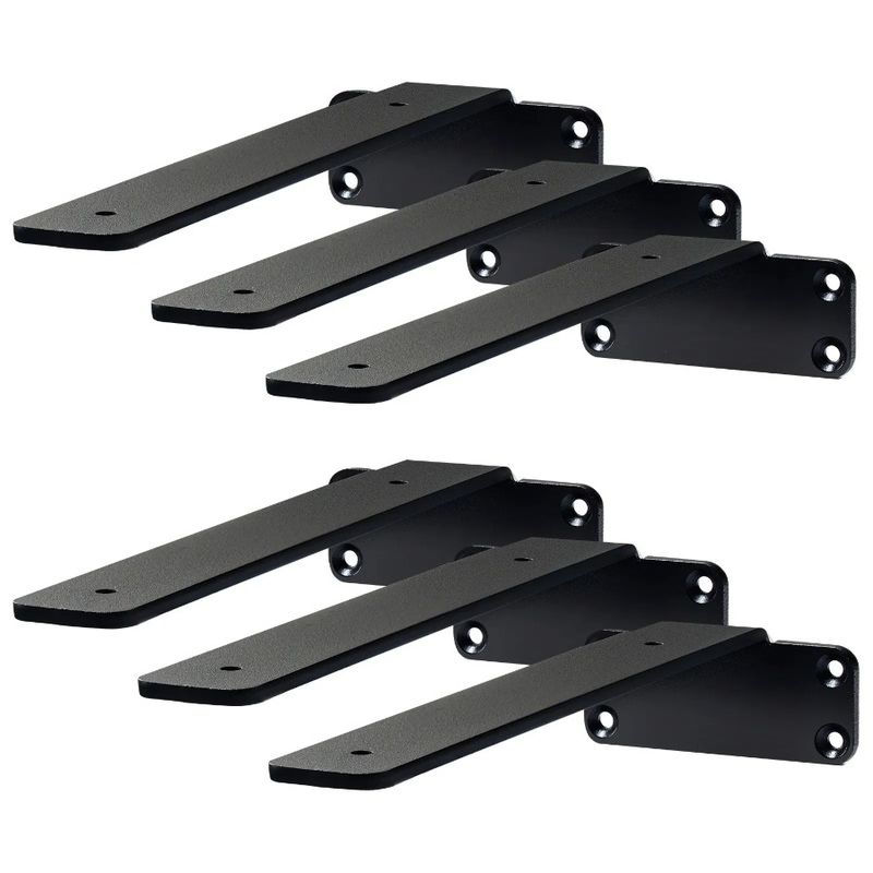 Duty Pcs Shelf Shelf Thick 5mm Bracket Brackets Shelves Shelf Black L 4'W For 1.6'H 8'L Matte 6 Brackets X X Br Heavy Floating_voghion.com