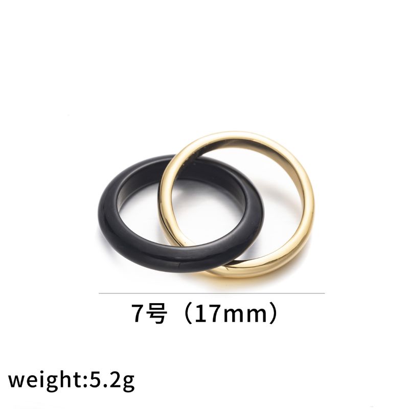 Naturstein Doppelt Galvanisiert Messing Mode Vielseitig Ins Stil High-End-Ring Für Frauen_voghion.com